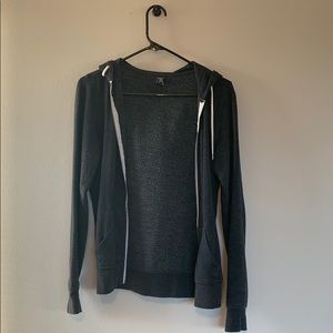 Grey Zipped Hoodie
